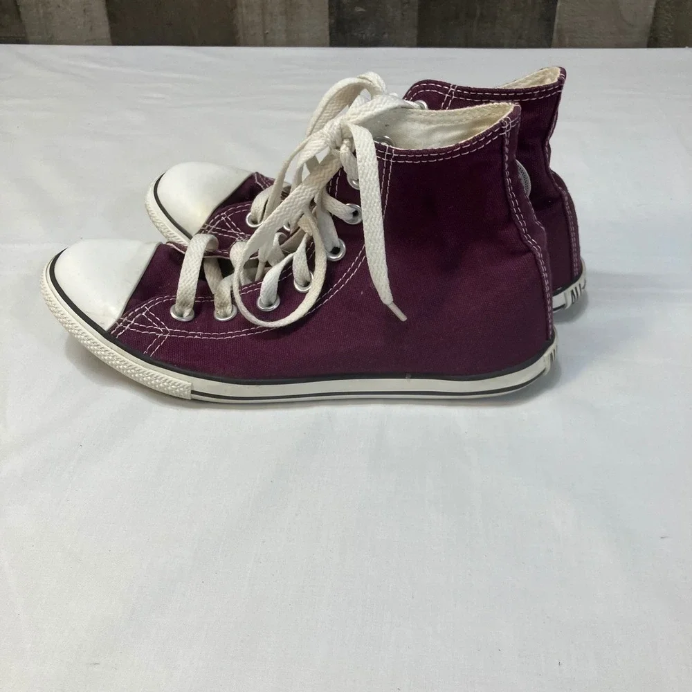 Converse Chuck Taylor All Star‎ High Top Purple Canvas Sneakers Mens 4 Womens 6 - Picture 5 of 8